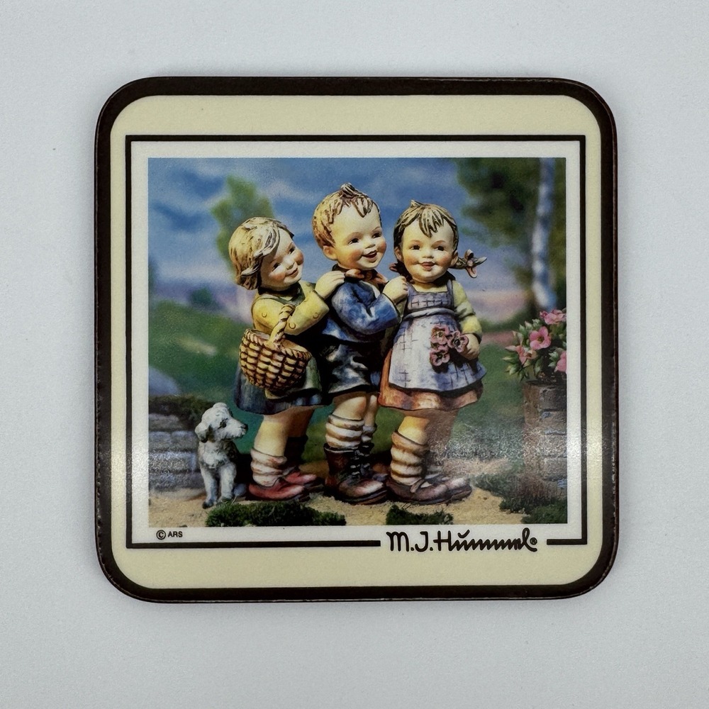 Vintage 1986 Hummel Coasters Set of 6 M.J. Hummel Papernell Made England Cottage - Picture 5 of 12